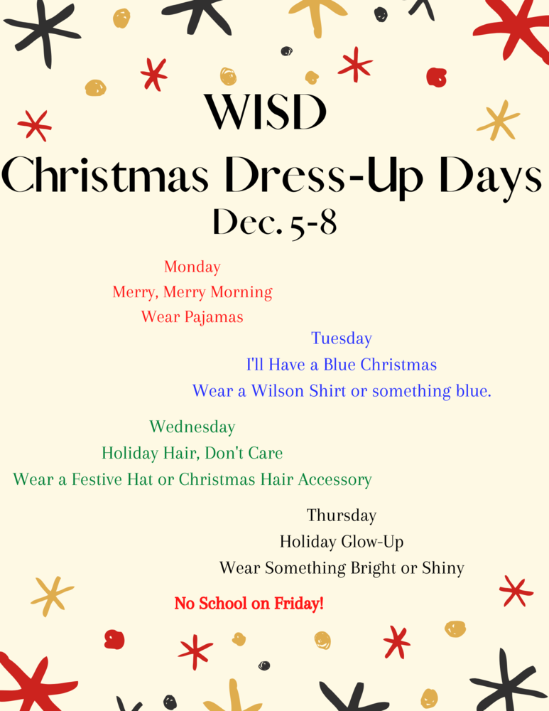 WISD Christmas Dress-Up Days